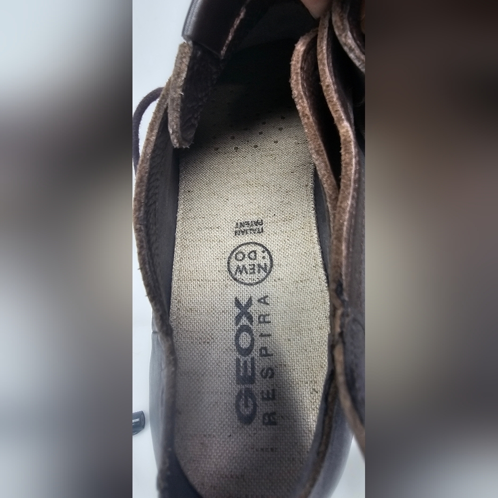 Geox Men's Dk Coffee New Do B Pure Leather Casual Shoes Size EUR 41 US 8 - Picture 13 of 16